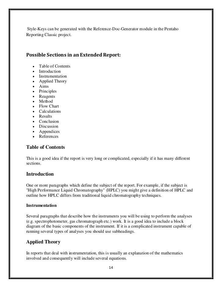 The Components Of a report