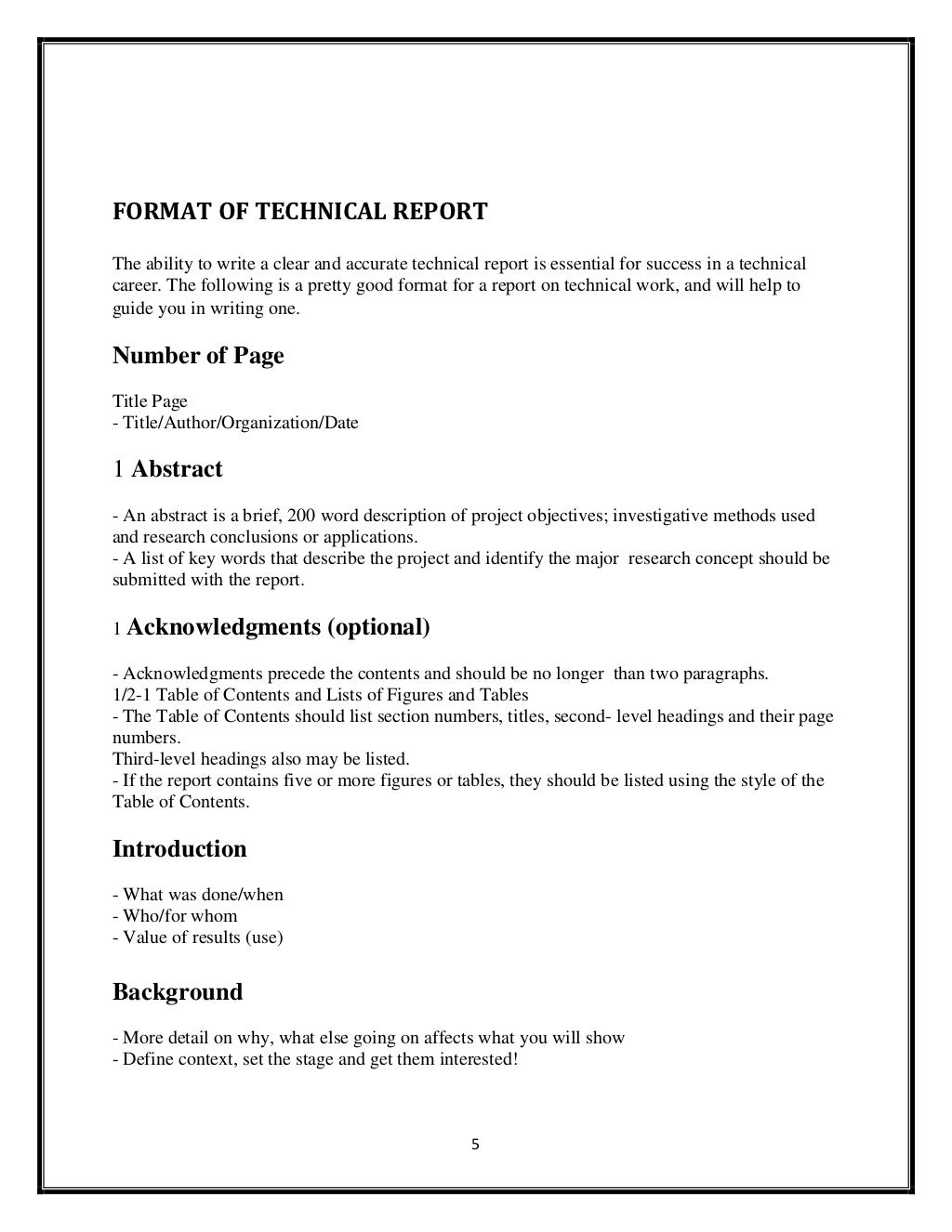 The Components Of a report