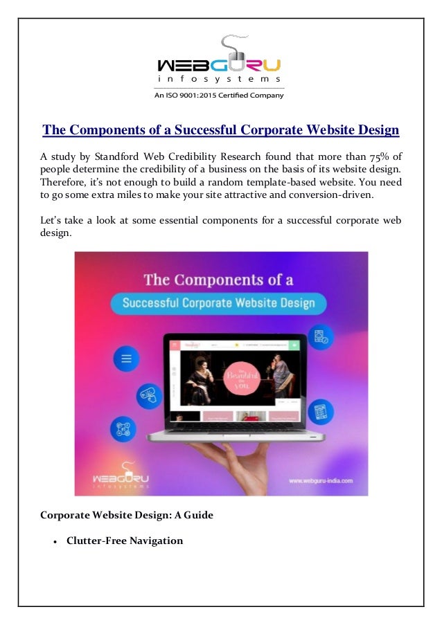 The Components Of A Successful Corporate Website Design pdf
