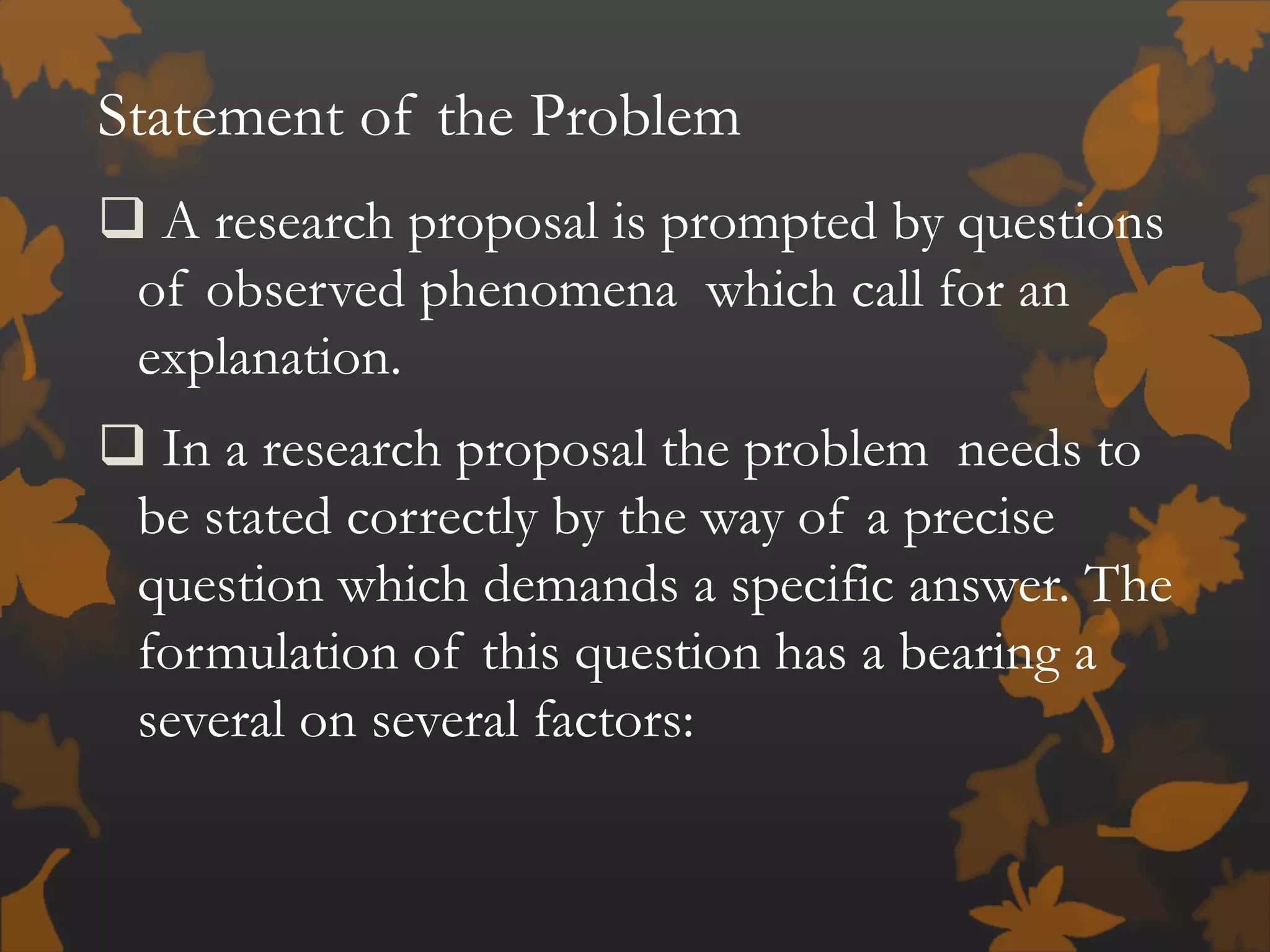 The components of research proposal | PPTX