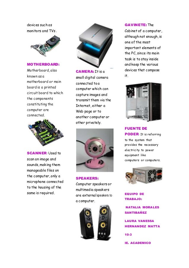 The computer and parts