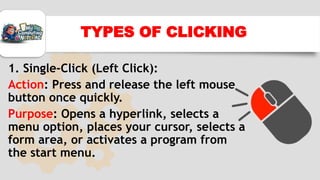 Hyperlink Cursor Type The Computer Mouse - types, parts and the uses. | PPTX