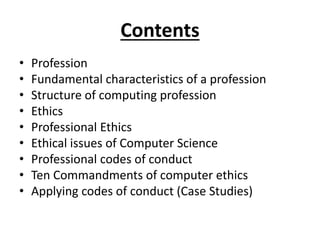 The computing profession slides and the complete code of conduct | PDF