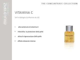 5ml in bottiglie (confezione da 10)




•   alto contenuto di vitamina C

•   Intensifica la protezione della pelle

•   attiva la rigenerazione della pelle

•   effetto idratante intenso
 