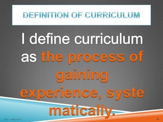 The Concept of Curriculum Slide 14