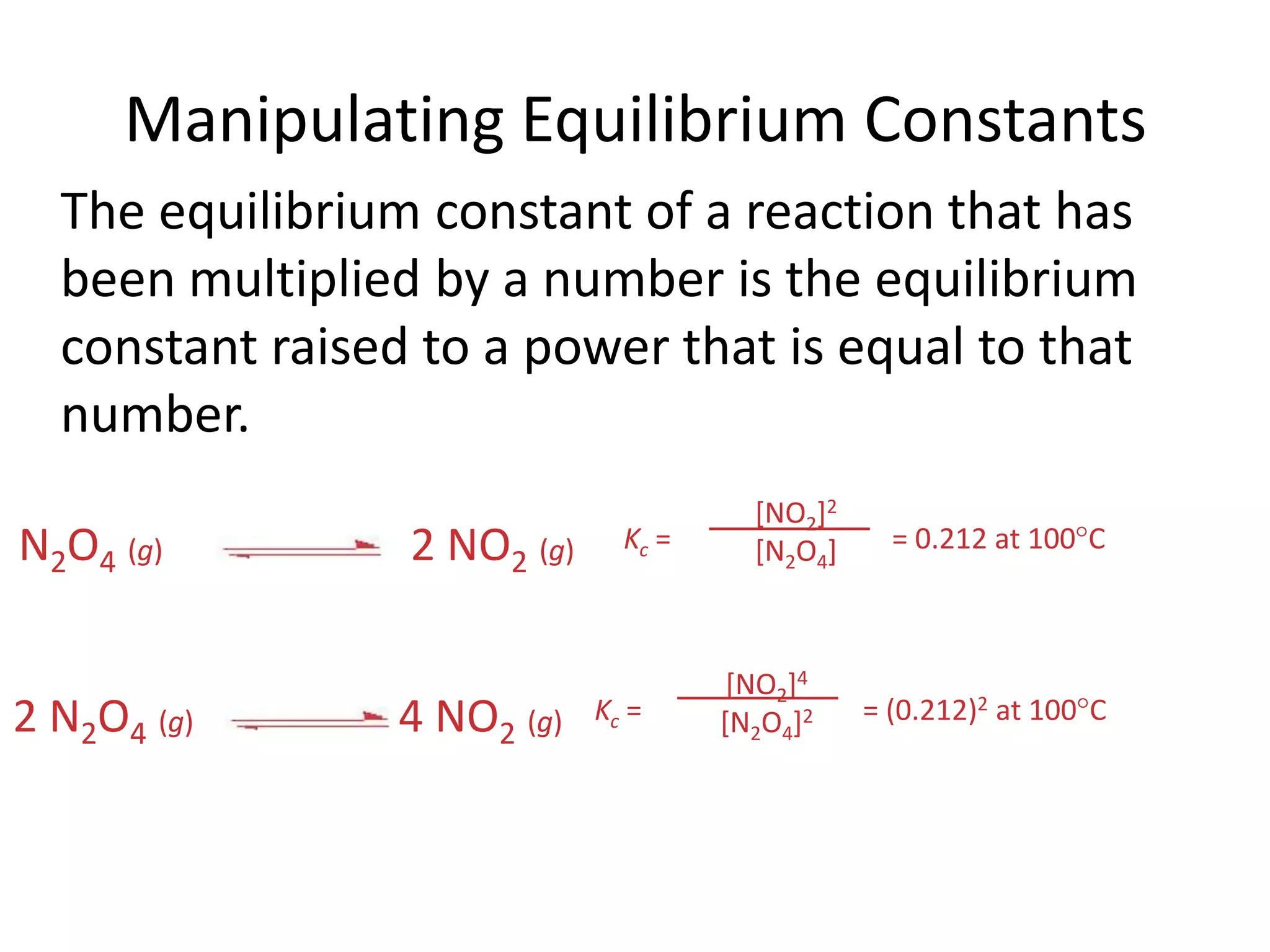 The Concentrations of Solids and Liquids Are Essentially Constant	Both can be obtained by dividing the density of the substance by its molar mass—and both of these are constants at constant temperature.