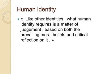 The concept of identity | PPTX