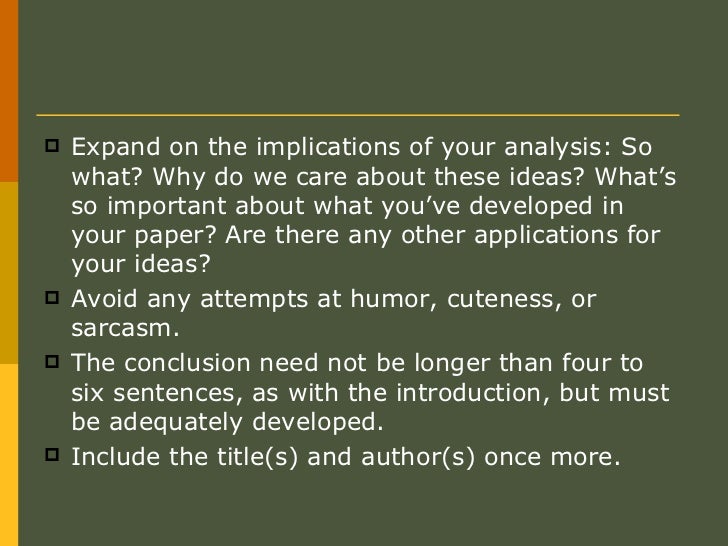how do you write a conclusion for an essay