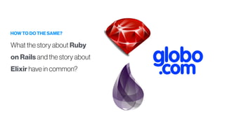 HOW TO DO THE SAME?
What the story about Ruby
on Rails and the story about
Elixir have in common?
 