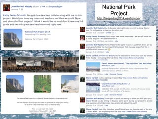 National Park
Project
http://freeparking2014.weebly.com/

“Glacier Bay” by dmcordell http://www.flickr.com/photos/dmcordell/8816424711/

 