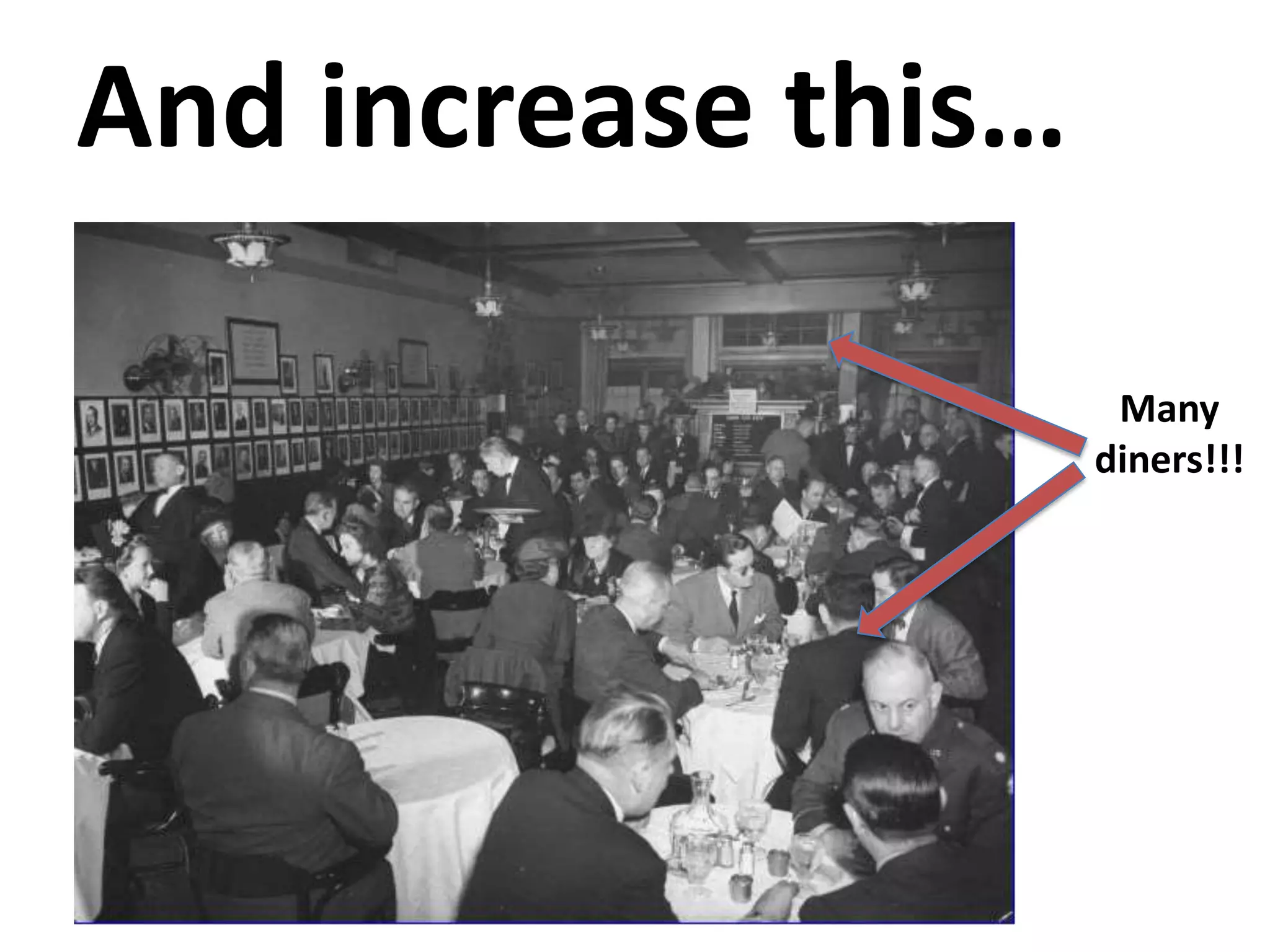 And increase this…Many diners!!!