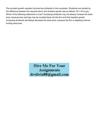 Constant Growth Formula Roe The constant growth valuation formula has dividends in the n.pdf