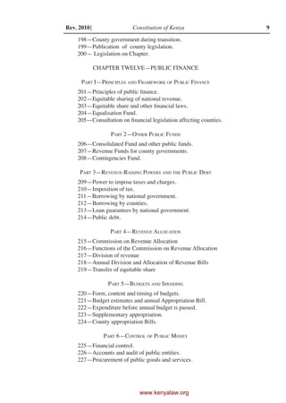 Rev. 2010]                 Constitution of Kenya                    9

    198—County government during transition.
    19...