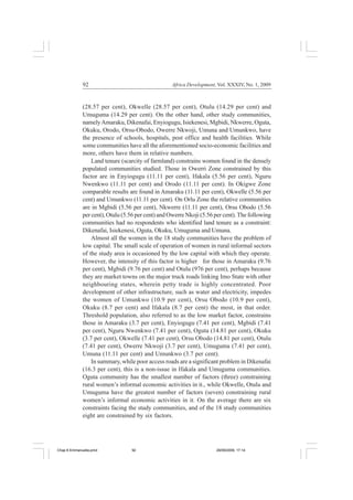 The constraints of rural women in informal economic activities in imo ...