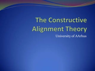 The Constructive Alignment Theory University of AArhus 