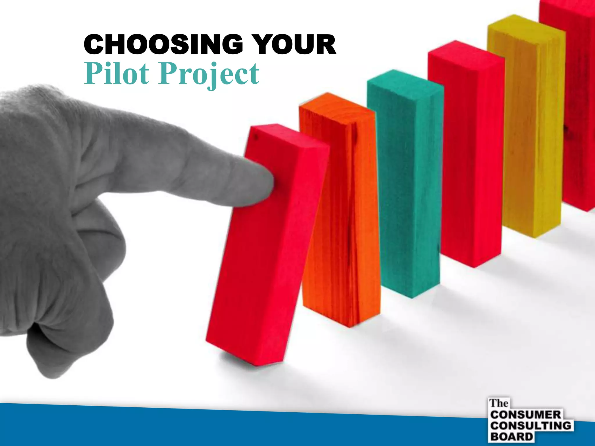CHOOSING YOUR
Pilot Project
 