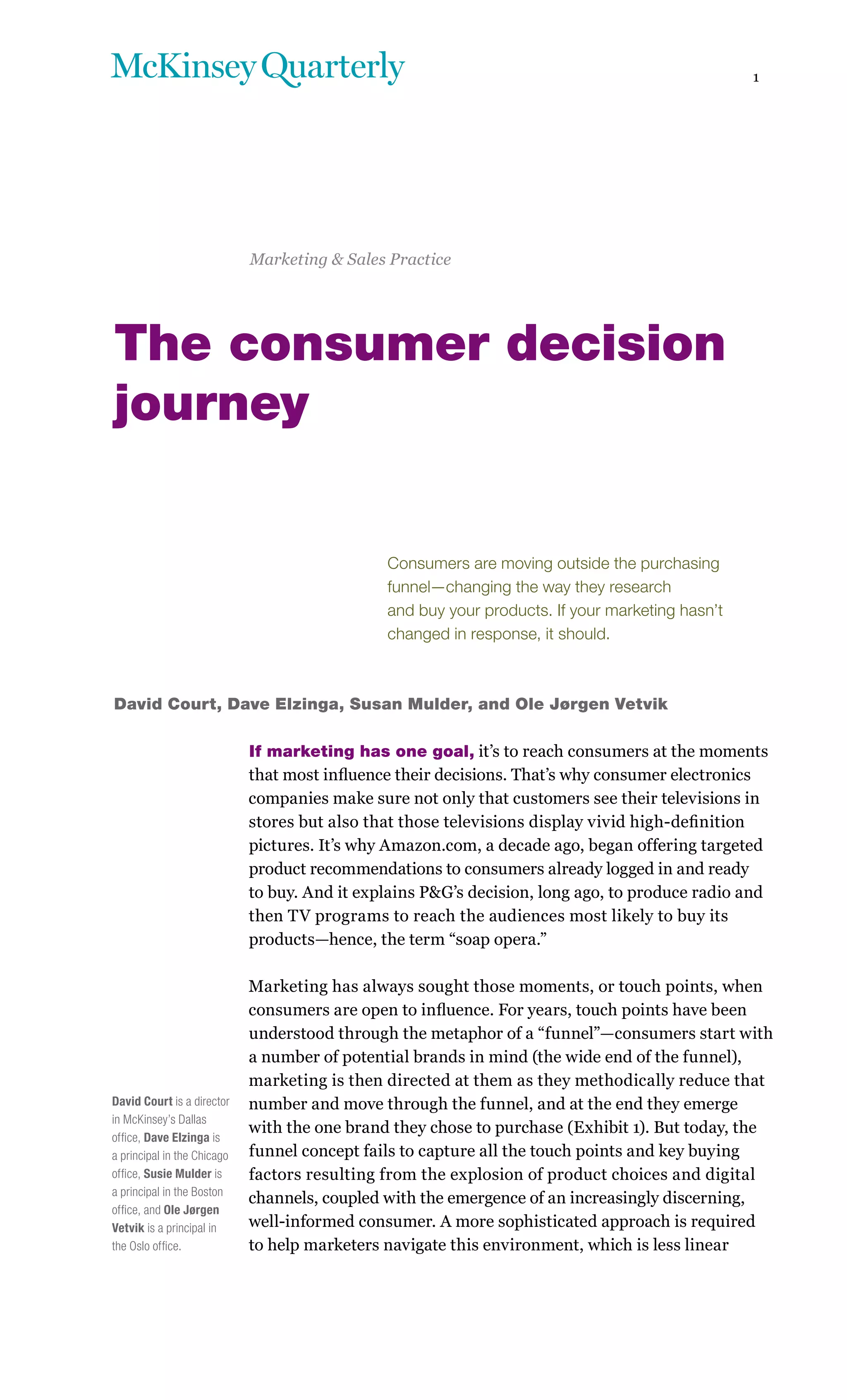 The consumer decision journey | PDF