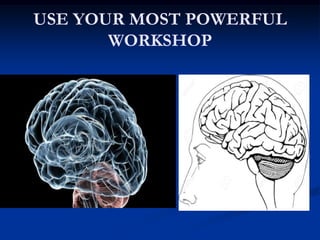 USE YOUR MOST POWERFUL
WORKSHOP
 