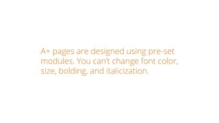 The content26 Guide to Amazon A+ Content Requirements | PDF