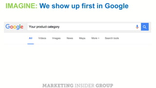 CLICK TO EDIT MASTER TITLE
Click to edit Master subtitle style
IMAGINE: We show up first in Google
 