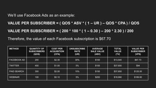 HOW TO CALCUATE THE VALUE OF:
SOCIAL SHARES + FOLLOWERS
 