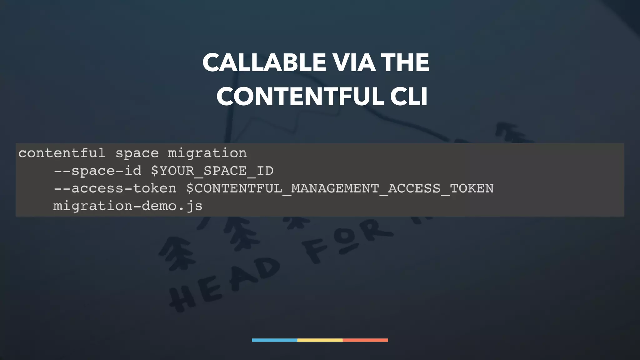 CALLABLE VIA THE
CONTENTFUL CLI
 