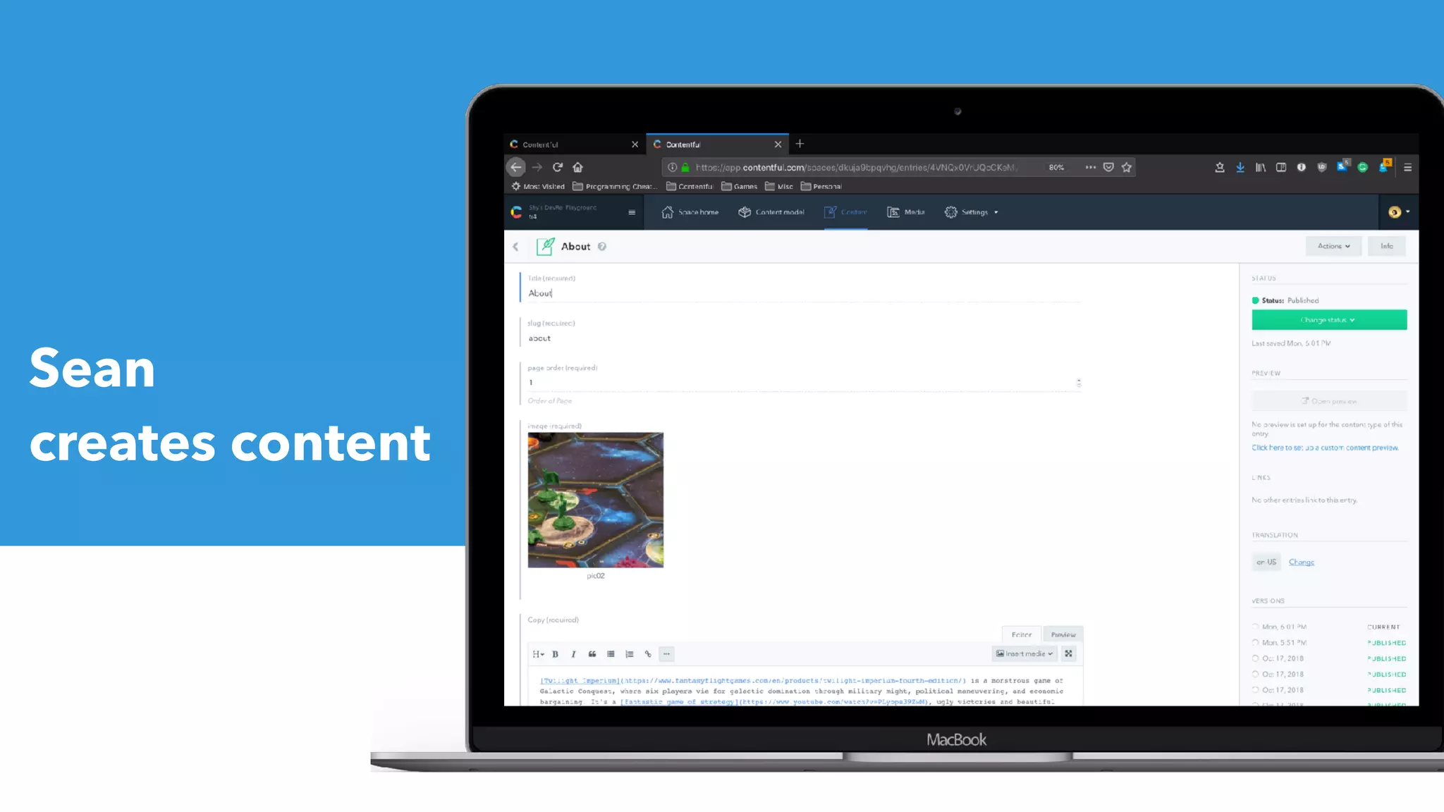 Sean
creates content
 