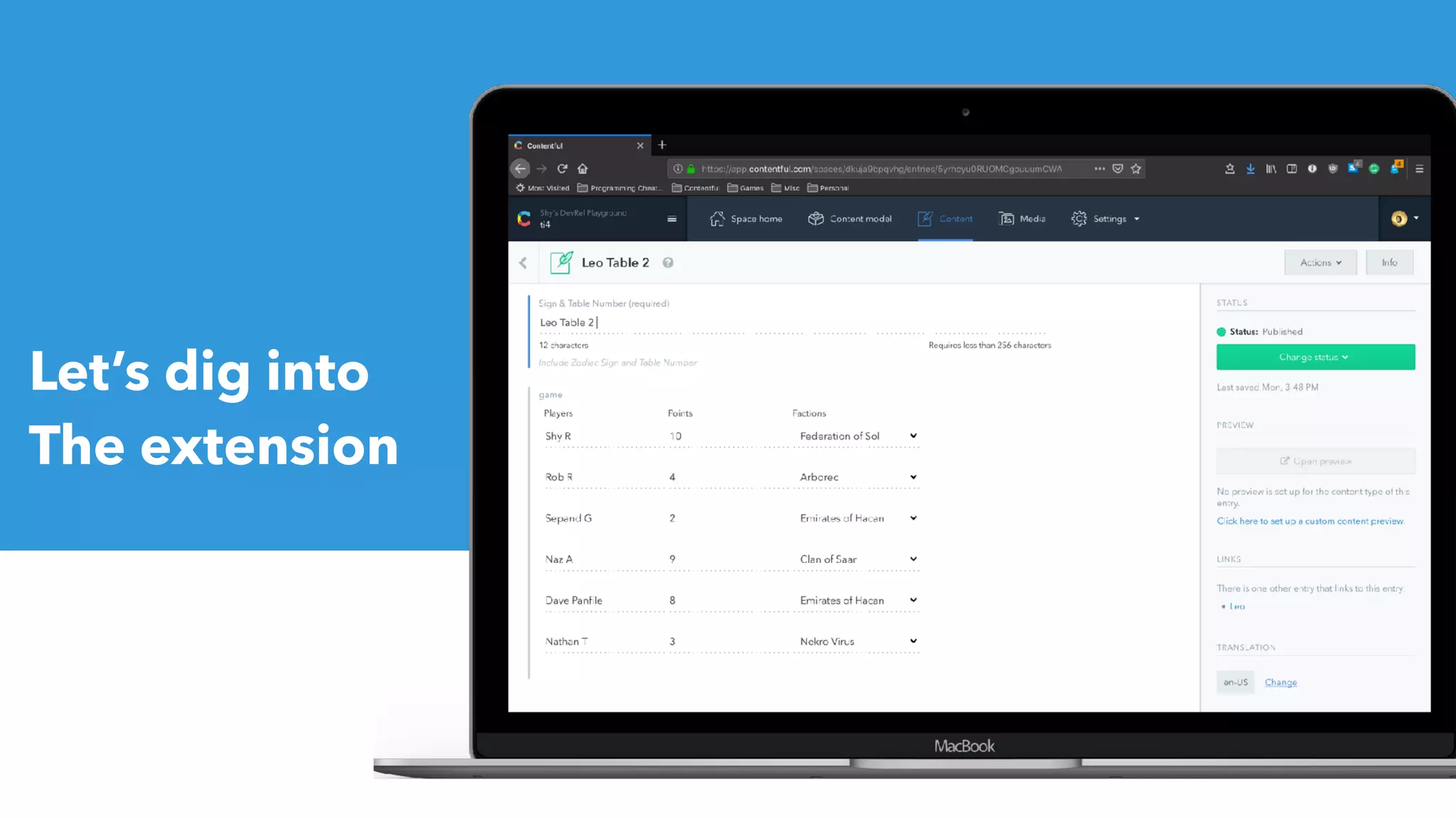 Let’s dig into
The extension
 