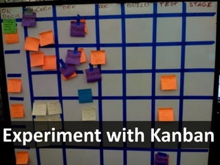Experiment with Kanban
 