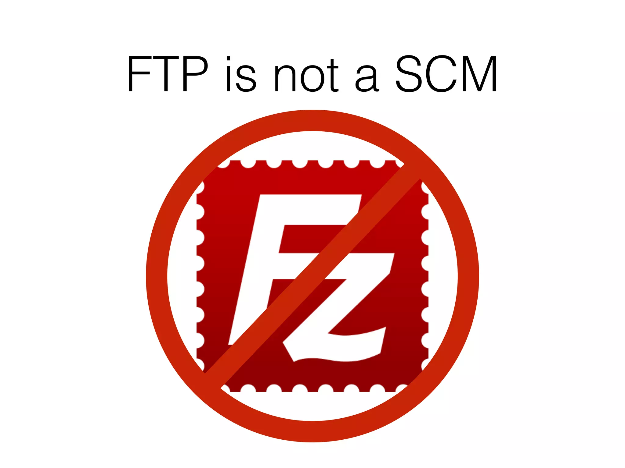 FTP is not a SCM
 