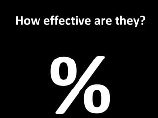 How effective are they? % 