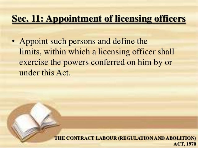 The Contract Labour Regulation And Abolition 1970