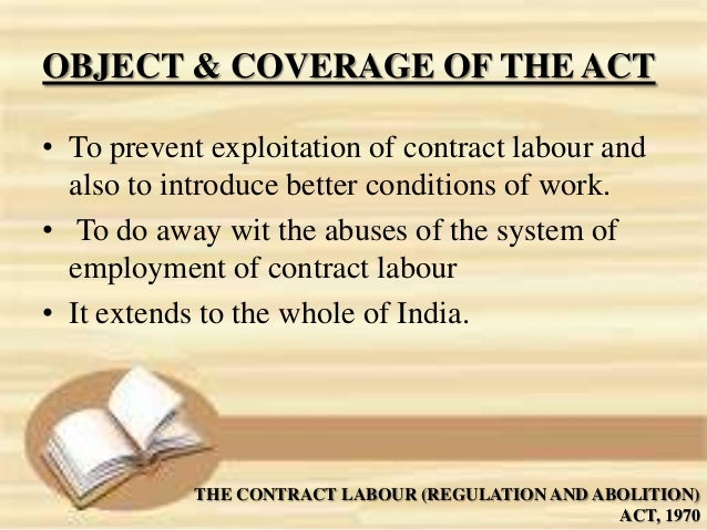 form act labour contract 4 1970 The and contract abolition), labour (regulation
