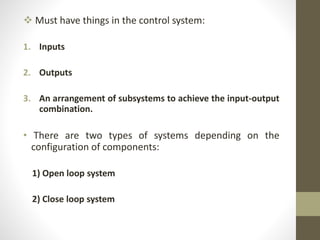 The control system | PPTX