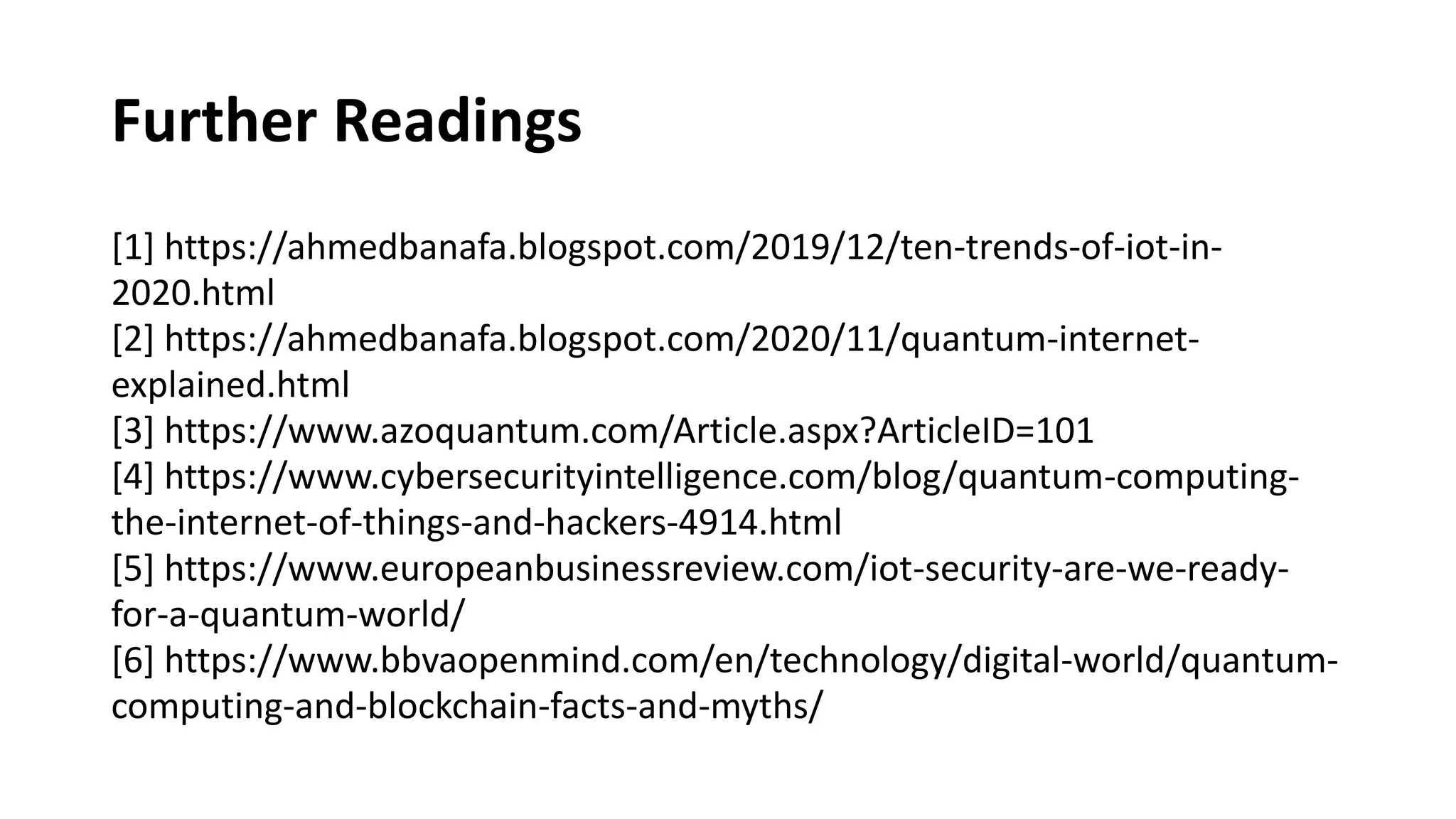 The convergence of IoT and Quantum Computing