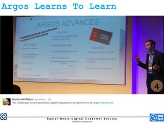 S o c i a l M e e t s D i g i t a l C u s t o m e r S e r v i c e
© Brainfood Consulting 2015
Argos Learns To Learn
 