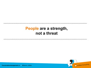 ………………………………………….………..……………..…………………………………………


           People are a strength,
               not a threat
………………………………………….………..……………..…………………………………………
 