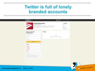 ………………………………………….………..……………..…………………………………………

          Twitter is full of lonely
            branded accounts
………………………………………….………..……………..…………………………………………
 