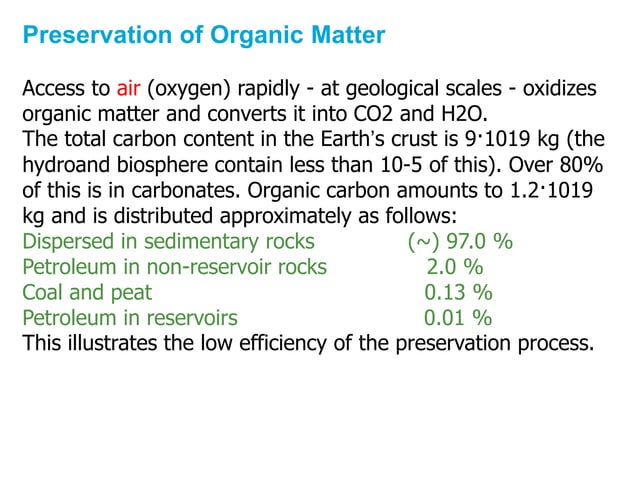 The conversion of organic matter to petroleum | PPTX | Chemistry | Science