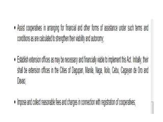 The cooperative development authority