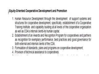 The cooperative development authority
