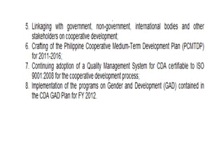 The cooperative development authority