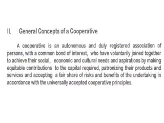 The cooperative development authority