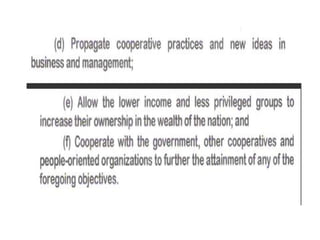 The cooperative development authority