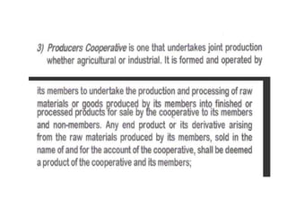 The cooperative development authority