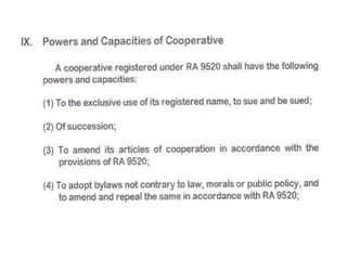 The cooperative development authority