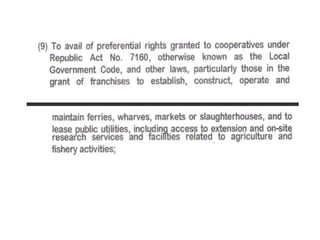 The cooperative development authority