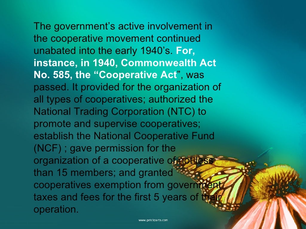 The Cooperative Movement in the Philippines