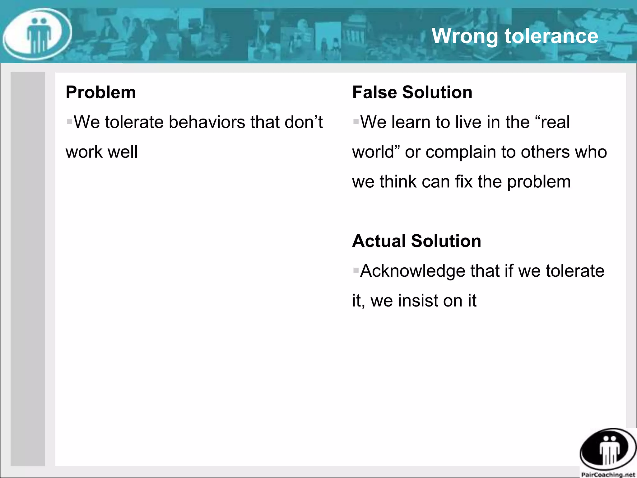 Shared VisionProblemWe work without first together deciding what we are going to createSolutionFirst and always, make sure our team is aligned around our vision