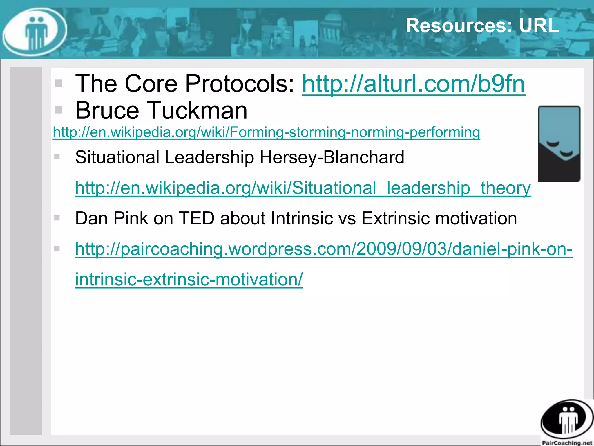 Resolution avoidanceProblemWe don’t deal efficiently with conflict because we are afraid of itFalse SolutionLay lowDon’t cause problemsAvoid conflictThis does not avoid conflict, it postpones itActual SolutionSeek resolution